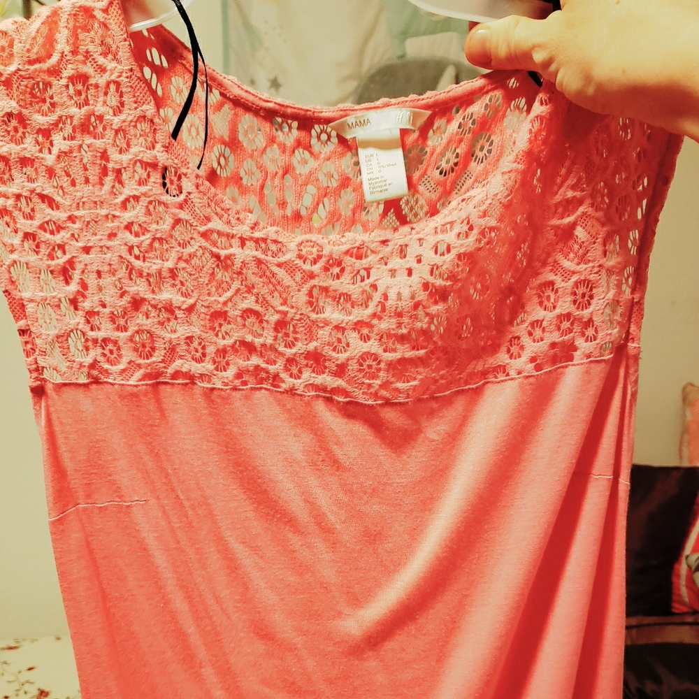 MAMA H&M LG PINK MATERNITY TOP